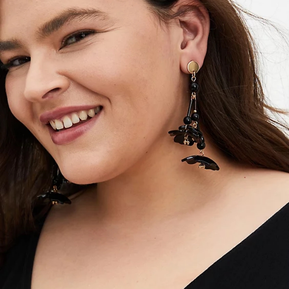 Torrid Resin Hanging Floral Earrings Jewelry